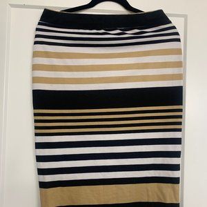 Cotton On L Striped Pencil Skirt